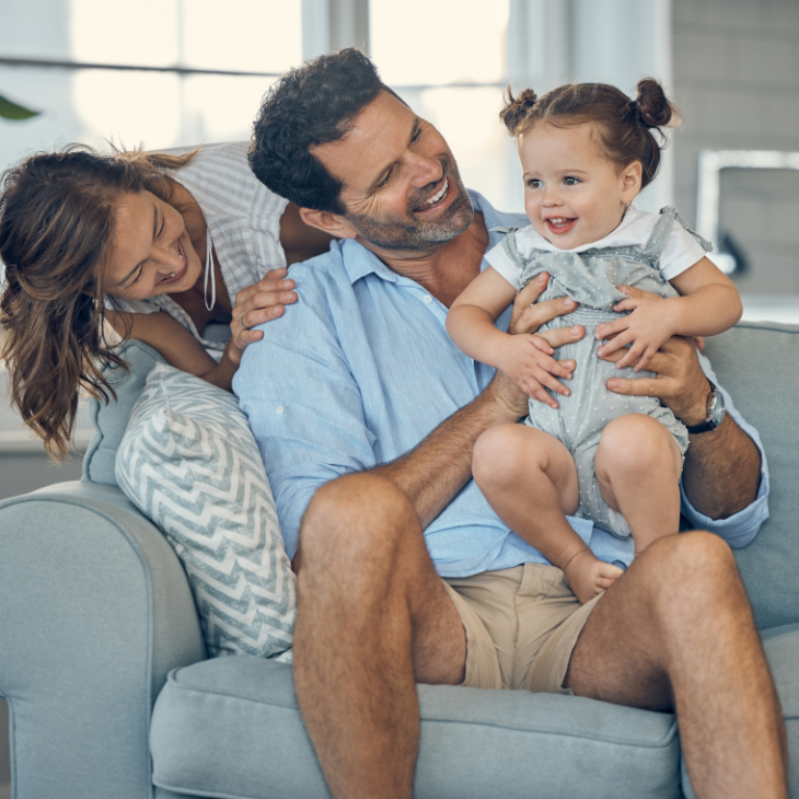 Couple with toddler who donated to ASRM